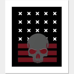 Patriot skull Posters and Art